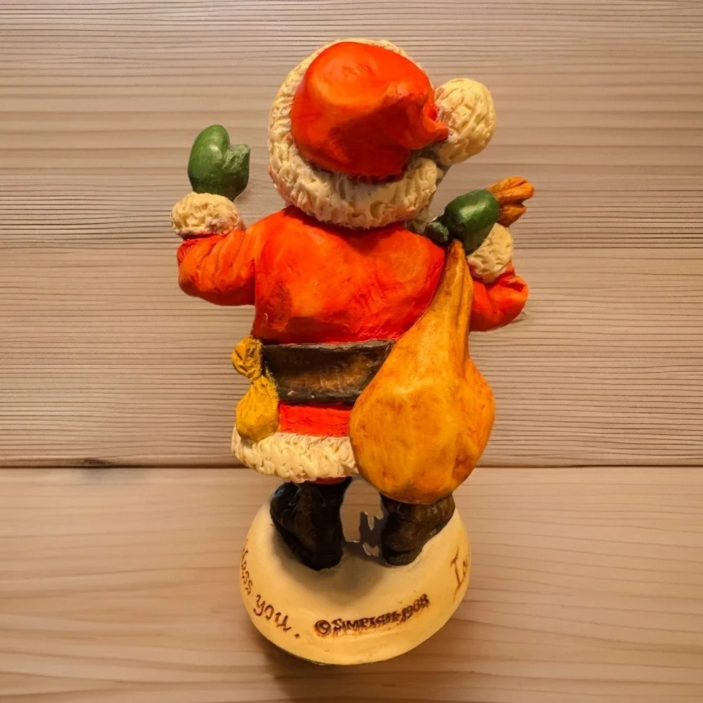 1988 Simpich Santa Claus Figurine First Edition #1773 Hand Painted Colorado USA
